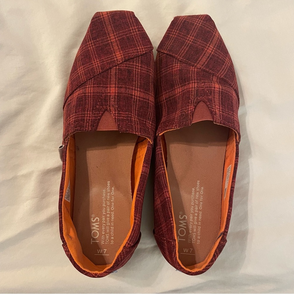 Toms Slip-on Plaid Shoes